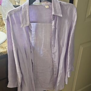 Coldwater Creek Light Purple Blouse Size L
